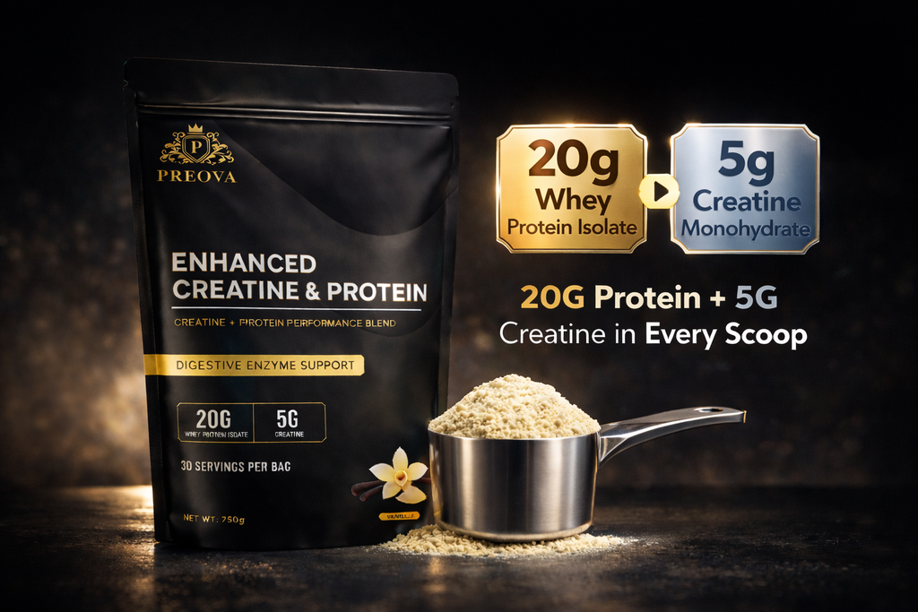 PREOVA Enhanced Creatine + Protein Performance Blend