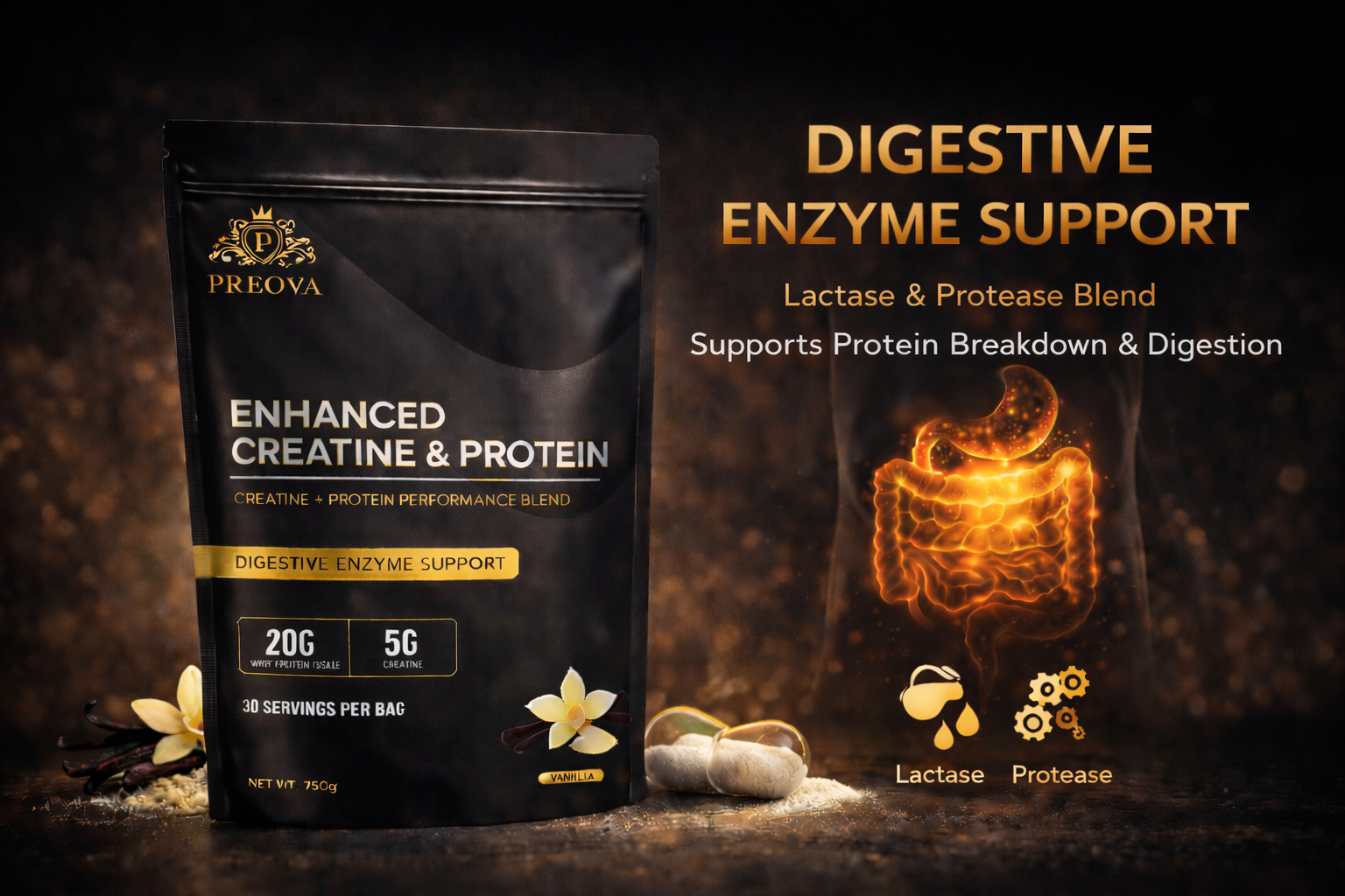 PREOVA Enhanced Creatine + Protein Performance Blend