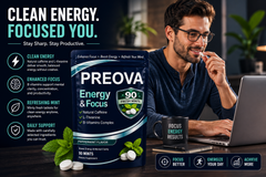 PREOVA Energy & Focus Mints — Peppermint — 90 Mints