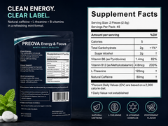 PREOVA Energy & Focus Mints — Peppermint — 90 Mints