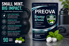 PREOVA Energy & Focus Mints — Peppermint — 90 Mints