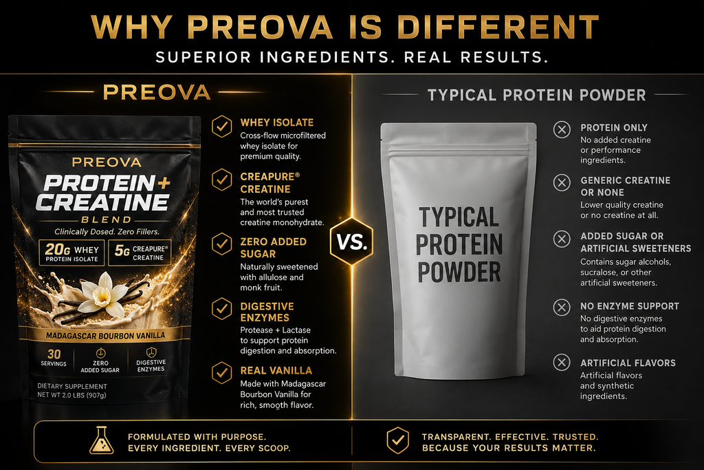 PREOVA Protein + Creatine — Madagascar Bourbon Vanilla — Pre-Order